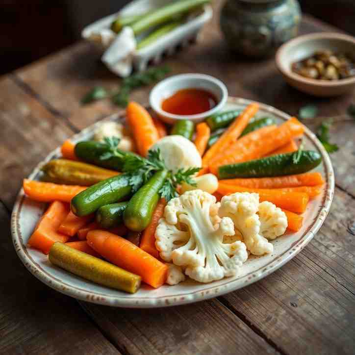 Bulgarian Turshia Pickled Vegetables Recipe